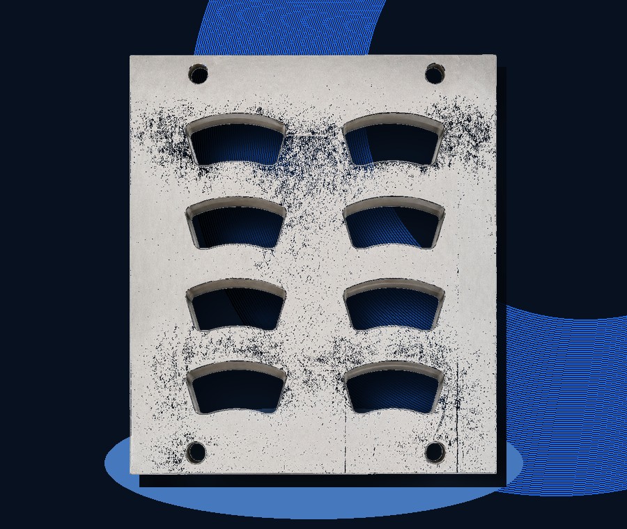Brake pad mold